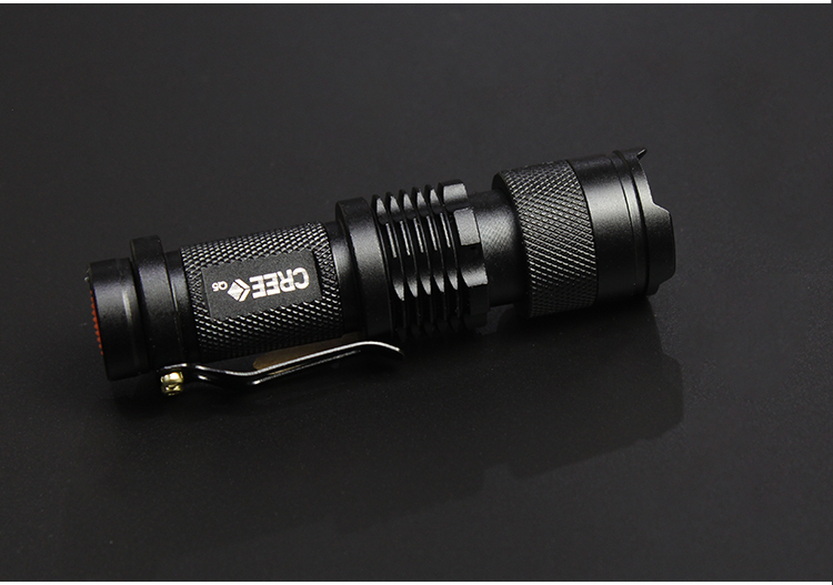 Thuận tiện mini zoom Q5 chói đèn pin cắm trại cắm trại cưỡi đèn pin ngoài trời LED công cụ chiếu sáng đèn led dùng pin tiểu