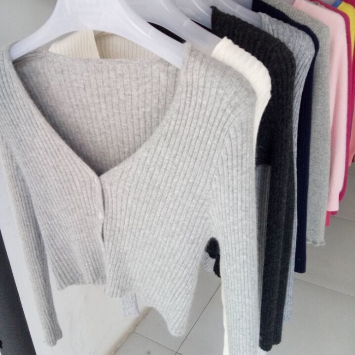 Solid Color Knitted Cardigan for Women, High-Waisted, Short Sweater, Thin Wool Cashmere Coat, Slim-Fit Shawl for Socialites