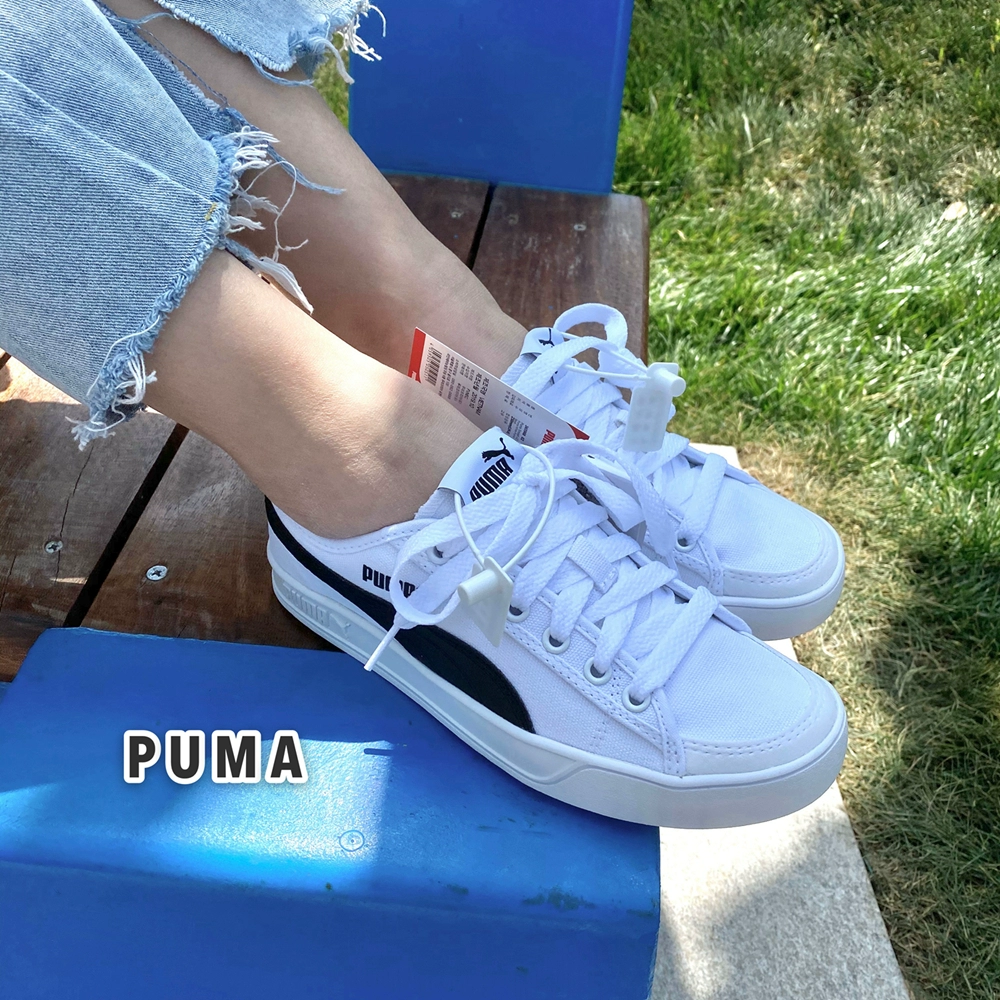 Badass shop puma / Puma nữ giày thường giày thấp cắt vải màu đen và trắng thể thao đôi giày thể thao 365968 - Dép / giày thường