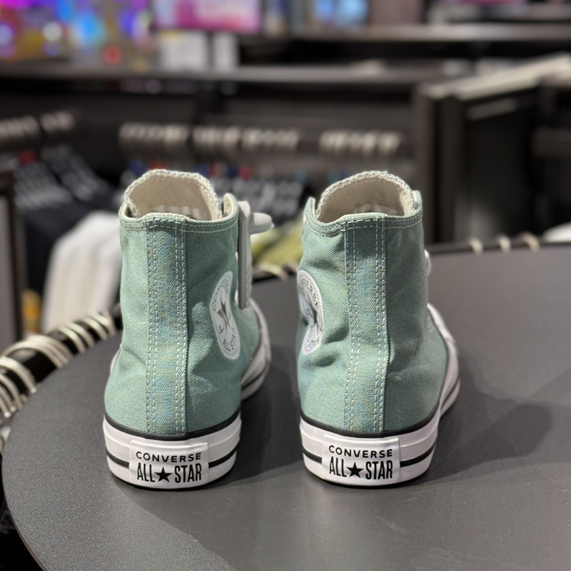 Converse All Star Men's and Women's Heart-Shaped Teal High-Top Casual Canvas Shoes A06563C