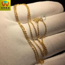 Wang Dong Jewelry 999 Gold Gold Necklace choker O-Word Necklace Pure Gold No Solder Solid and Durable Necklace