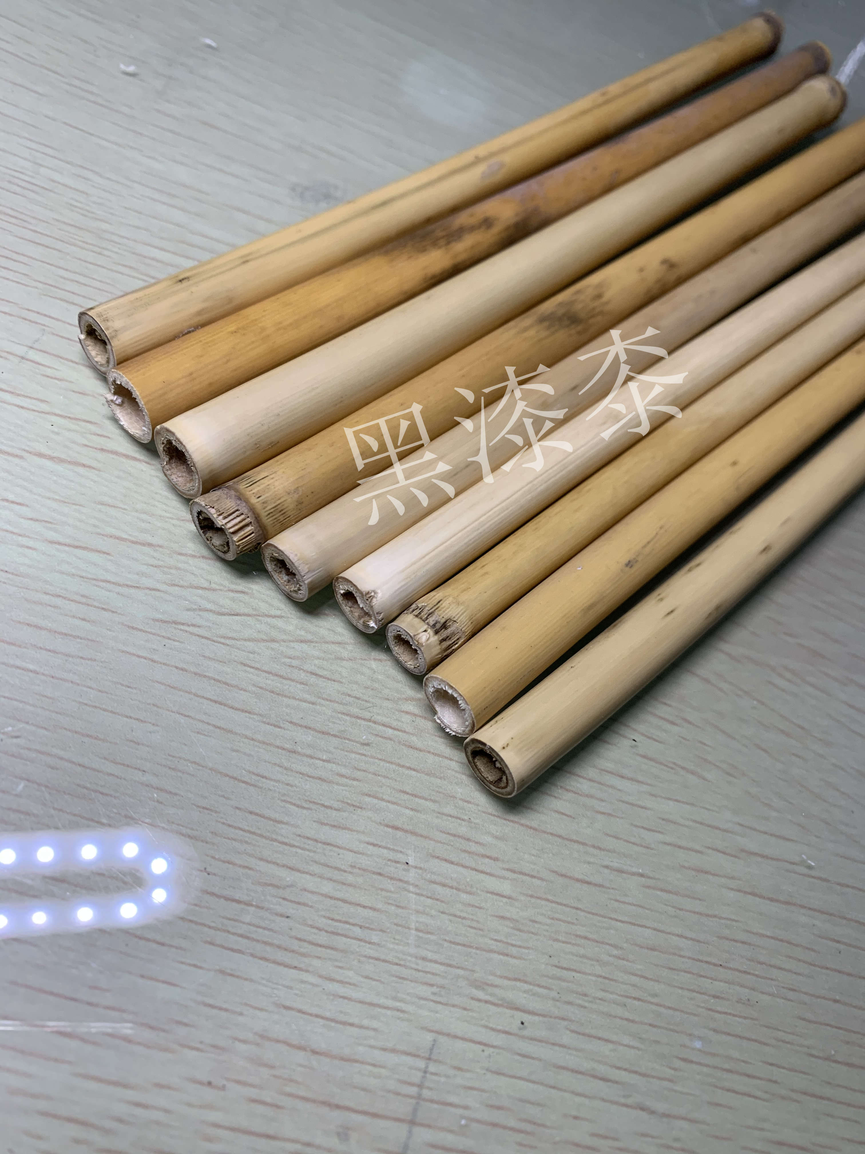 Hollow reed rod raw material powder tube powder bucket lacquer painting lacquer lacquer art Maki painting tools diy material black lacquer