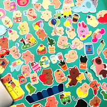 ins Korea malling booth cute jelly bear stickers decorated with a student day note Ben handbill stickler