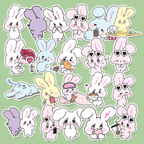 South Korea Ins Wind Hand Tent Sticker Small Rabbit Pattern Material Mobile Phone Notebook Glass Diy Decorative Adhesive