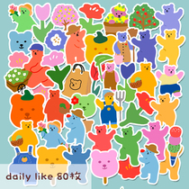 South Korea Dailylike cute jelly bear stickers multifunction decoration adorned with student day note Ben handbill stickers