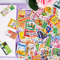 Handbook sticker hand account diary mobile phone decoration paste Chinese Japanese and Korean snacks gourmet food drink breakfast hot pot