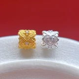 Аксессуар, браслет из кварца в форме цветка, кварц, серебро 925 пробы, DIY