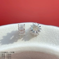 Цирконий, бусины, серебро 925 пробы, микроинкрустация