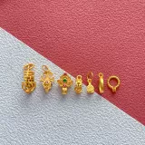 S925, золотые аксессуары, подвеска, защитный амулет, пряжка, изумрудная застежка из нефрита