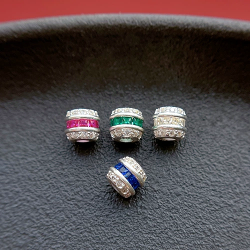 Аксессуар, браслет из кварца, кварц, браслет с одной бусиной, бусины, серебро 925 пробы, микроинкрустация, DIY