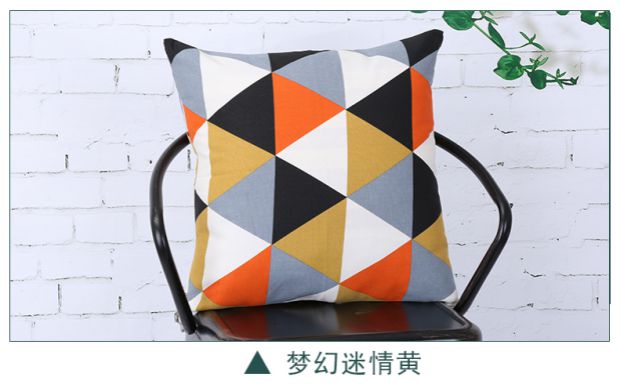 Gối sofa bông vuông với lõi bông và vải lanh 50 bộ vải 45 gối lớn đơn giản hiện đại goi tua lung