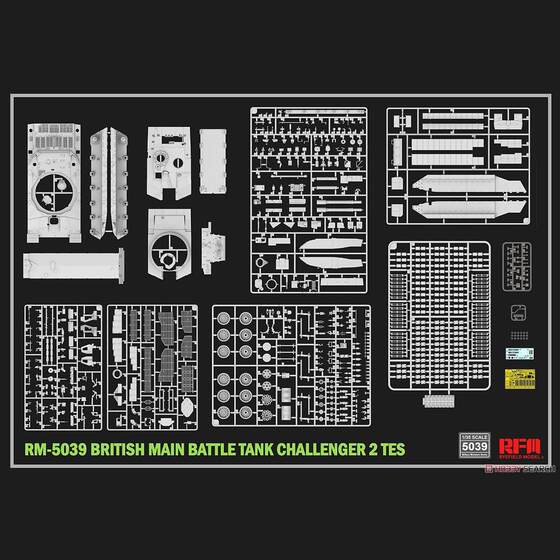 Wheatfield Model 1/35 Rm5039 British Challenger 2 Tes Main Battle Tank Movable Track