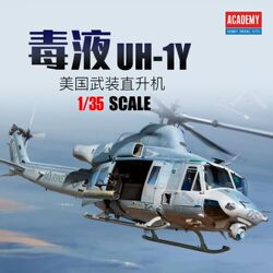 In Stock: Edme Assembled Model Aircraft 12138 1/35 Venom Uh-1Y American Armed Helicopter