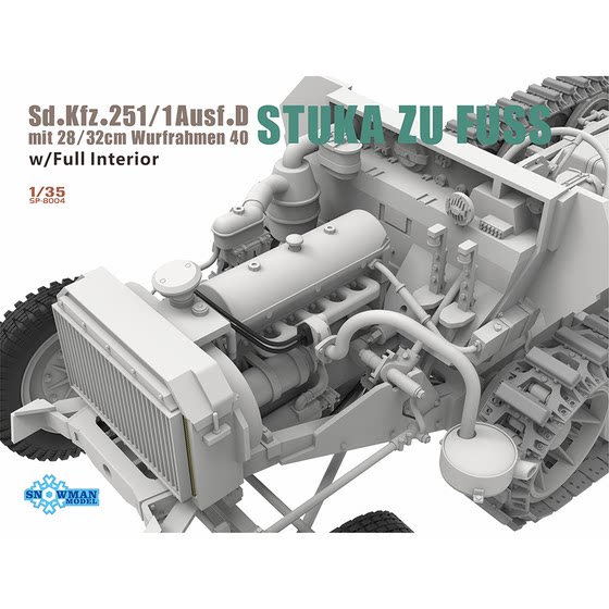 In Stock Snowman 1/35 251/1 D-Type Land Stuka Rocket Launcher Full Internal Structure Sp-8004