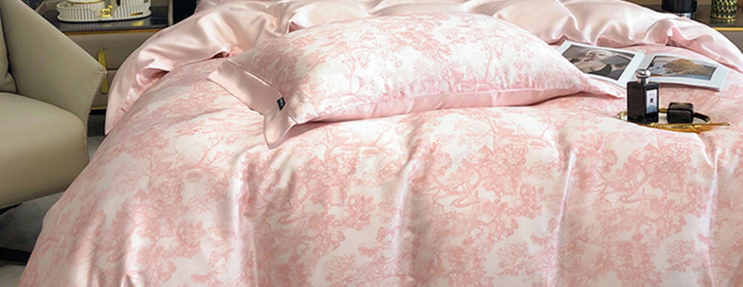 Комплект постельного белья 高级感兰精60支天丝四件套莱赛尔纤维床上用品夏季凉感被套床单 Other