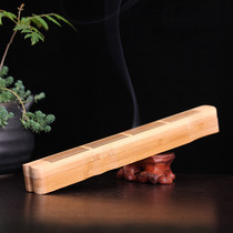 Lying incense burner Sandalwood line incense burner Bamboo sandalwood hollow lying incense burner incense plug Household tea ceremony aroma line lying incense box