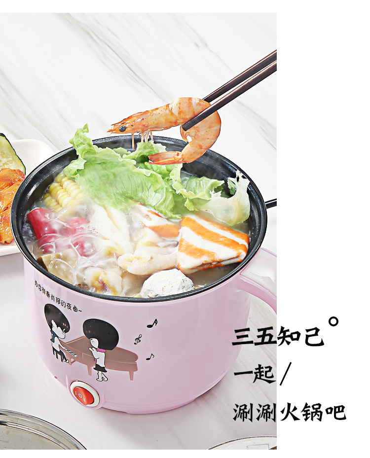 nồi điện nấu mì Cách nhiệt thông minh hấp trứng luộc trứng máy tự động tắt nguồn sinh viên ký túc xá nấu cháo nấu ăn nấu ăn ký túc xá nồi - Nồi trứng nồi lẩu mini 2 người