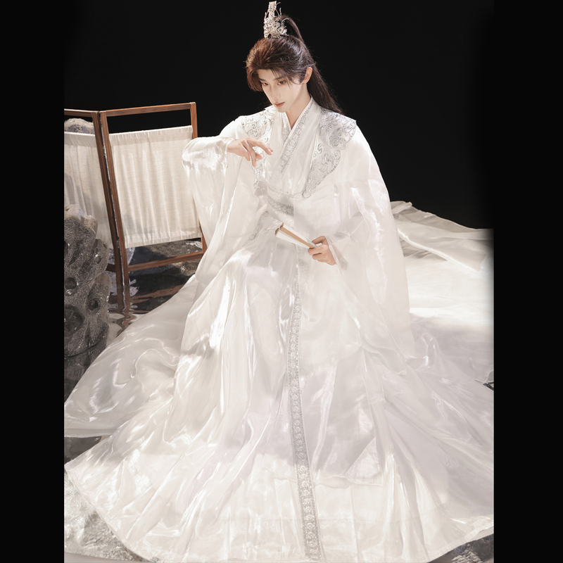 New Original Long Traditional Chinese Clothing for Men and Women, Hanfu Style, High-Quality, Elegant, Trailing, Fairy-Like Style, Summer Solid Color New Original Long Traditional Chinese Clothing for Men and Women, Hanfu Style, High-Quality, Elegant, Trailing, Fairy-Like Style, Summer Solid Color