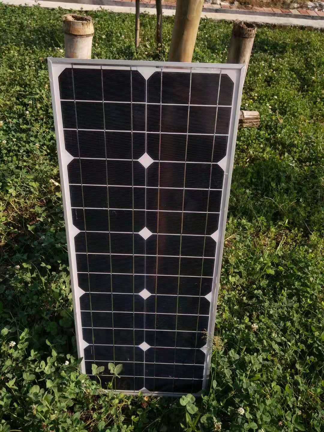 50W monocrystalline silicon solar panel photovoltaic power generation system to 12V storage battery or street lamp rechargeable lithium battery