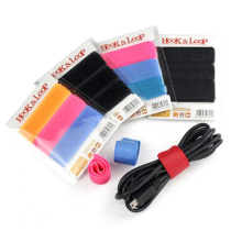 Candy color five-color cable tie Power mouse storage cable manager cable tie 3 packs practical and creative