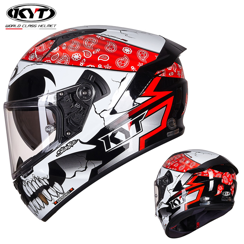 KYT motorcycle helmet summer light men's and women's full helmet anti-fog double lens motorcycle full-covering running helmet four seasons