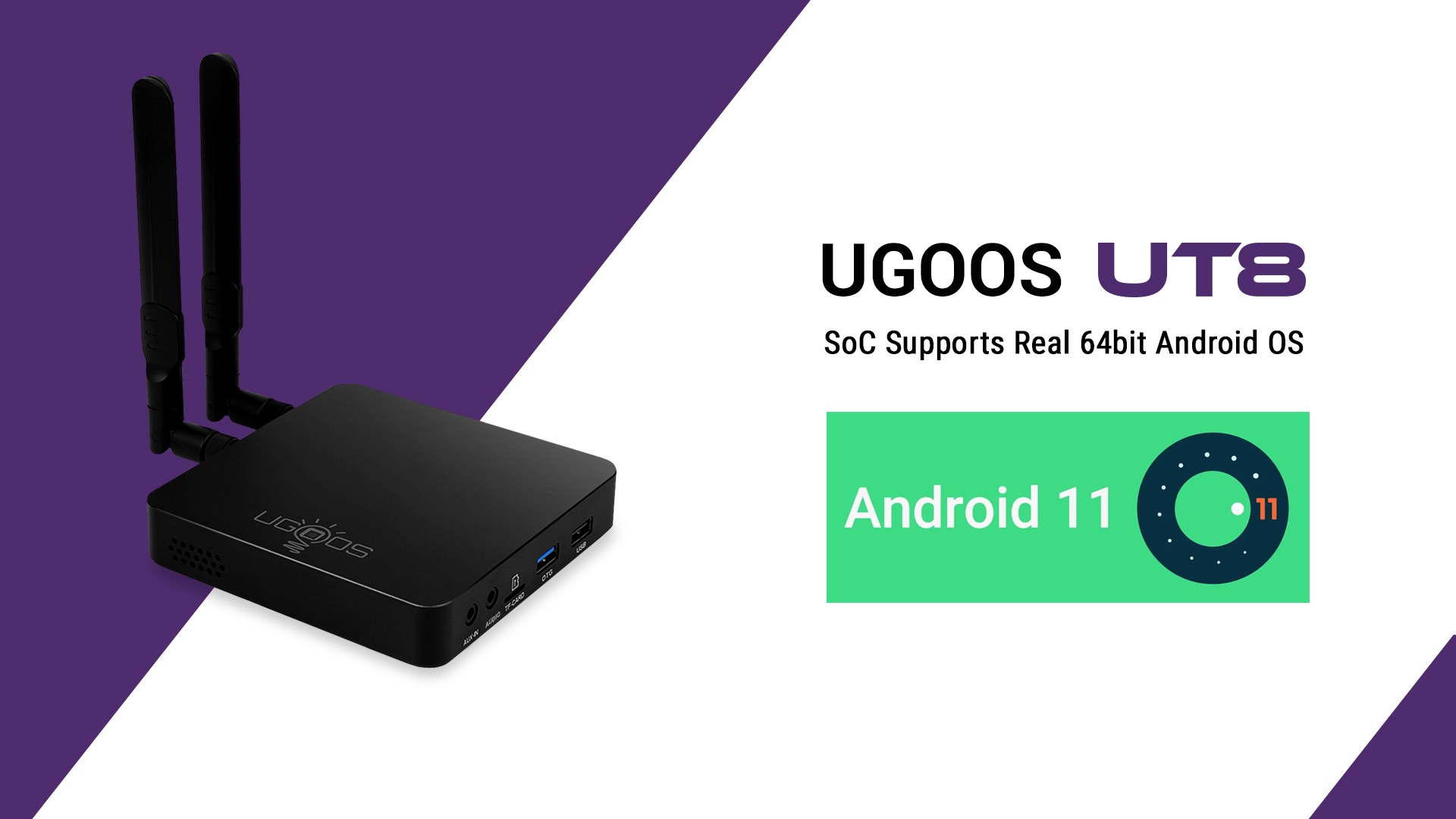 UGOOS UT8 RK3568 4GB 32GB Android 11 4K WIFI6 Wireless Network Top Box