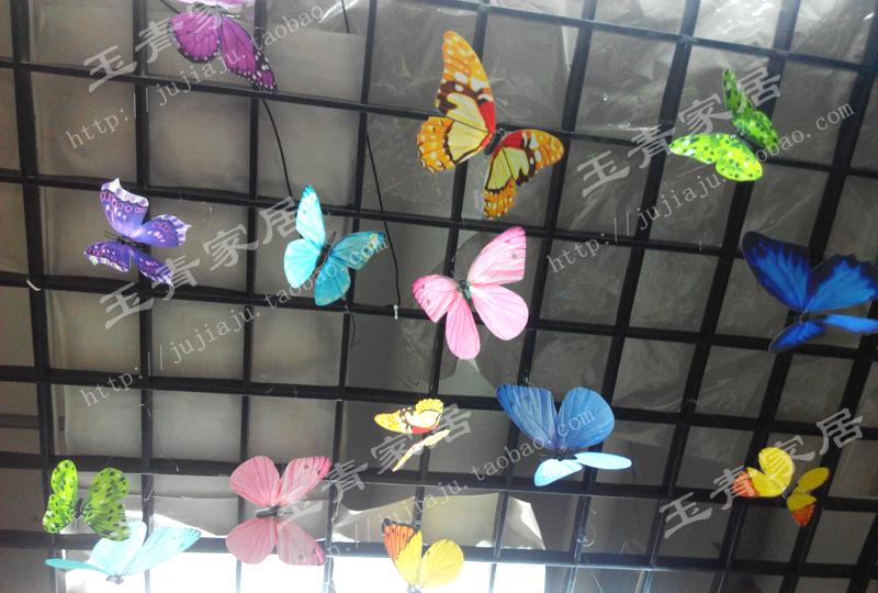 Ceiling Hanging Butterfly Satin Paper Simulation Butterfly Hanging Decoration Hanging Decoration Butterfly Wall Decoration Three Dimensional Butterfly