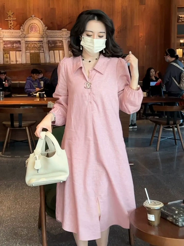 Розовый лонгслив, весенняя длинная юбка, приталенный корсет, рубашка, французский стиль, коллекция 2023