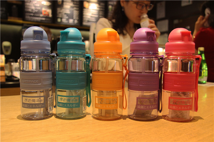 Cốc sippy xác thực ion âm cốc tiện lợi cho trẻ em cốc nhựa sinh viên sáng tạo với nắp tay ấm đun nước - Tách cốc cafe giữ nhiệt
