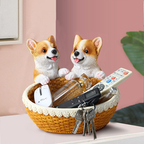 Dog containing swing piece cute cartoon Animals small furnishing Xuanguan Key Living room Shoe cabinet Desktop Home Decorative Goods