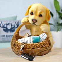 Dog containing swing piece Creative Home Decorative Goods Living Room Xuanguan Shoe cabinet Put the key door to the door tea table Brief for home