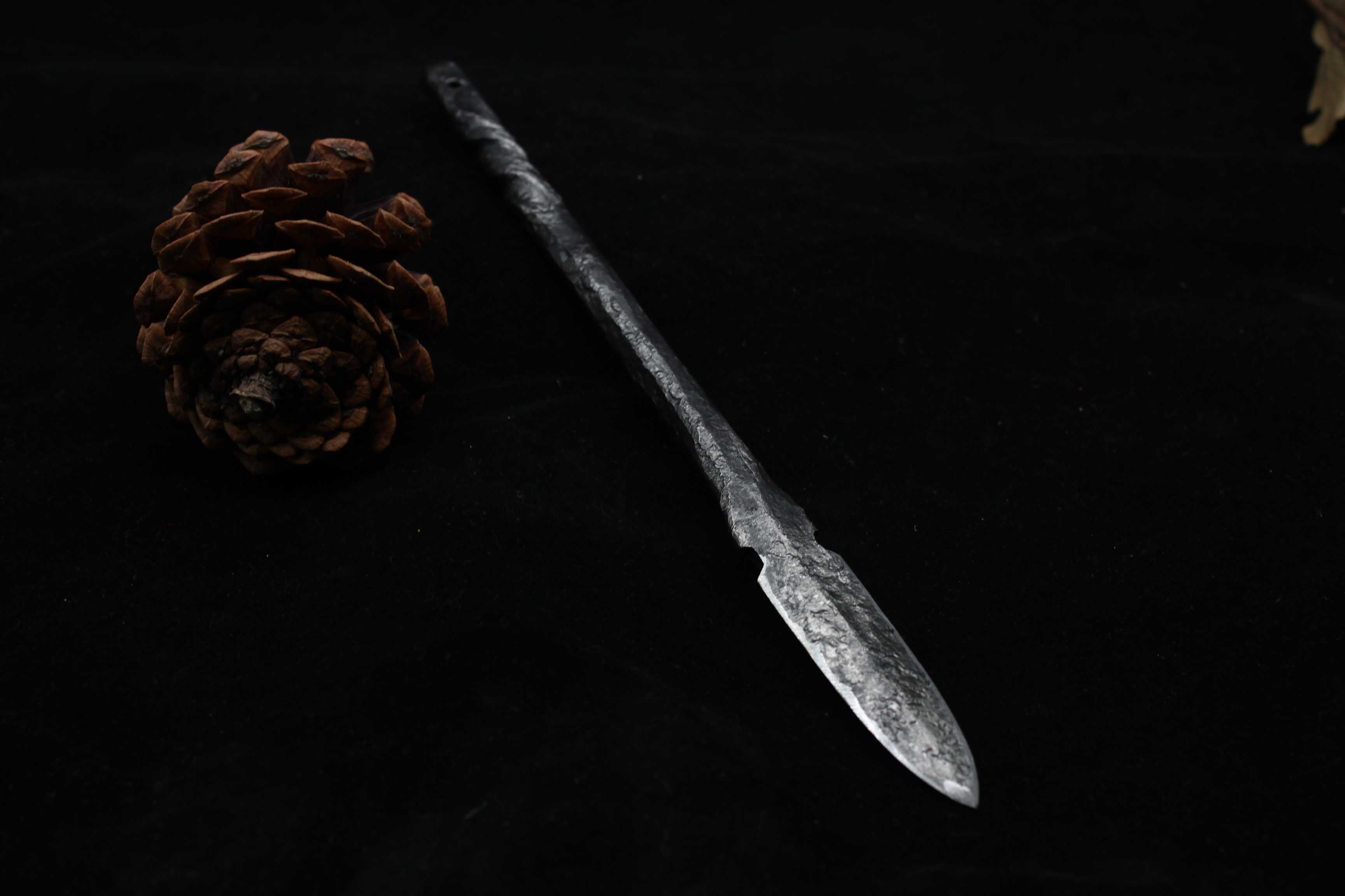 Hand forged tea needle and forged tea knife