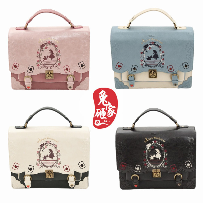 In-Stock New Alice in Wonderland Playing Card Silhouette Lolita Crossbody Backpack Fairy Tea Party