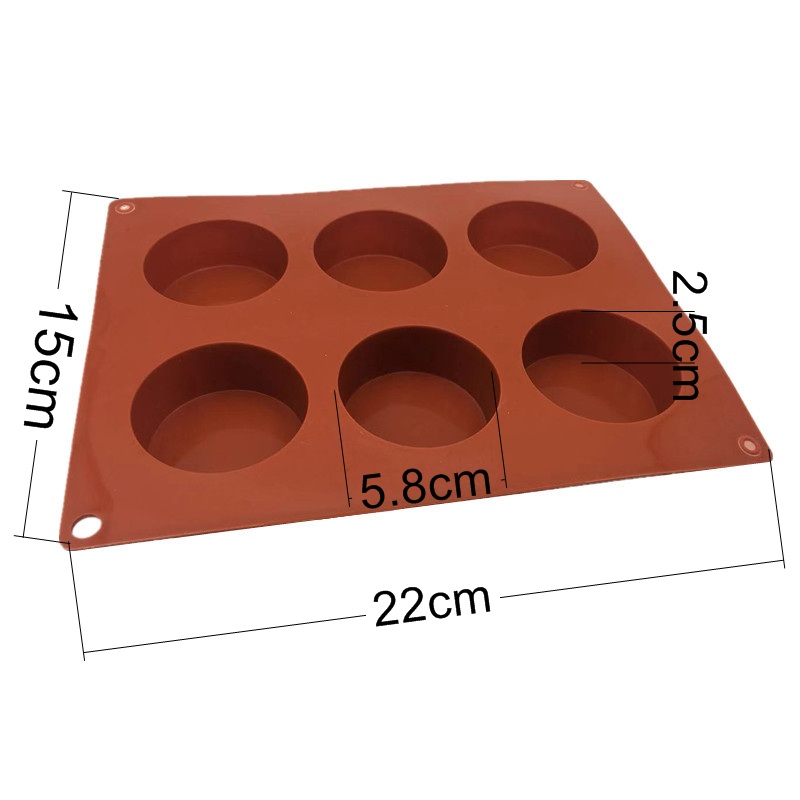 Vibrato thợ làm bánh hoang sáu khuôn thậm chí nhỏ tròn lông thỏ bông giấy cốc bánh pudding Shufulei silicone khuôn - Tự làm khuôn nướng khuôn làm bánh trung thu