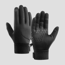 Riding gloves for men and women in autumn and winter windproof touch screen plus velvet cold and warm winter skiing bicycle driving gloves