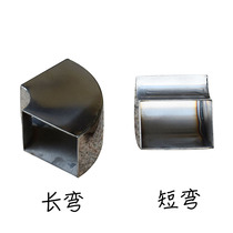 (National) Positive 304 Square Pipe Elbow Stainless Steel 90 Degree Welded Square Elbow Exhaust Pipe Bracket Elbow