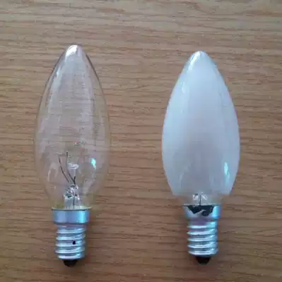 e14 Small screw candle bulb Tip bulb Transparent frosted yellow crystal lamp Decorative tungsten wire bulb