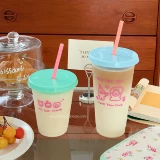 Вместительный и большой пластиковый портативный стакан со стаканом