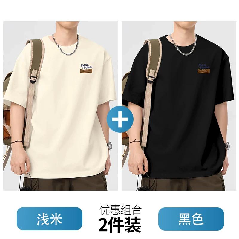Поль Фрек/ Летняя хлопковая футболка с короткими рукавами, oversize