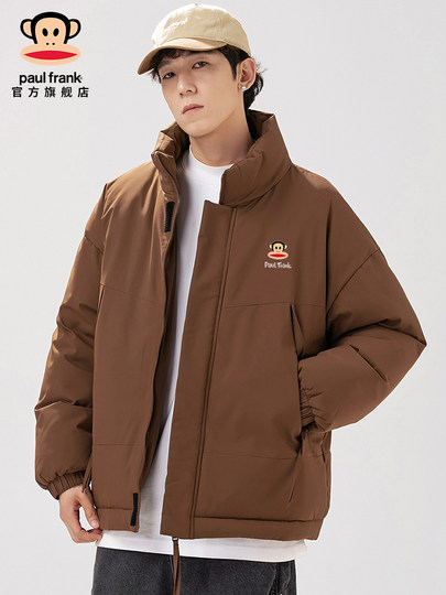 Chaqueta de algodón Retro Big Mouth Monkey para hombre, Chaqueta de algodón de invierno 2024, Chaqueta de algodón cálida gruesa a prueba de frío