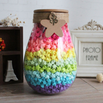 Jiuxi pick brocade water drop-shaped glass bottle Lucky Star bottle Thousand paper Crane bottle Birthday Tanabata Valentines Day gift