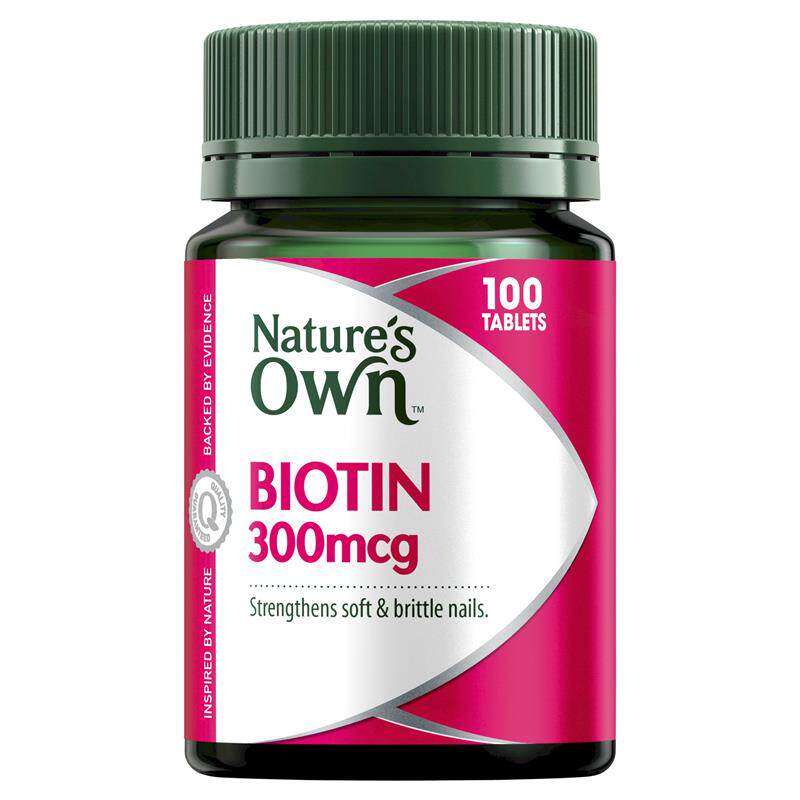 Natures Own 100 Tablets Anti-Hair Loss Biotin Protein Australia Direct Mail