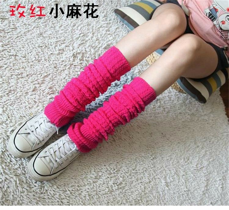 Thời trang phương Đông Hàn Quốc vớ len vớ vớ mùa thu và mùa đông ấm áp đầu gối dài vớ dày đầu gối đệm phụ nữ vớ vớ vớ nữ bằng vải cotton