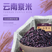 Purple rice Purple rice rice Yunnan Mojiang Purple rice Purple glutinous rice Blood glutinous rice farm new rice milk tea shop suitable for 2 pounds