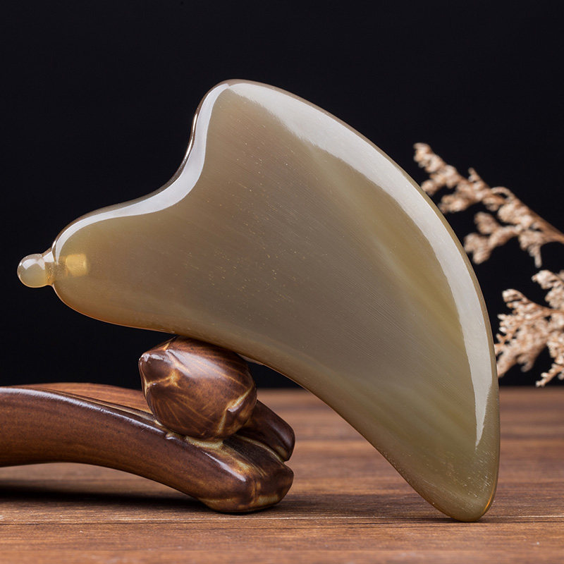 Sanwei Comb House White water horn face Face Scraping plate Tendon meridian Face Eye tendon massage stick