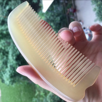 Special price transparent fine natural white horn sheep horn comb boutique pocket comb thick texture Special