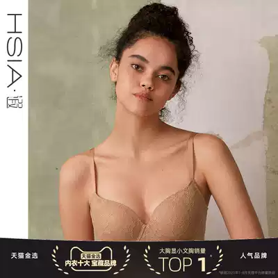 HSIA summer seamless thin underwear women have steel ring to support large cup large size big chest small bra