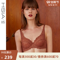 HSIA ya big chest small bra thin size fat mm non-slip full cup bra lace sexy underwear women