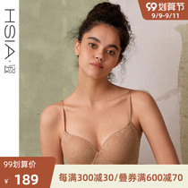 HSIA summer seamless thin underwear women with steel ring to support large cup large size large chest small bra