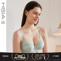 HSIA ya thin underwear women hollow top shell lace bra no sponge full cup big chest small bra